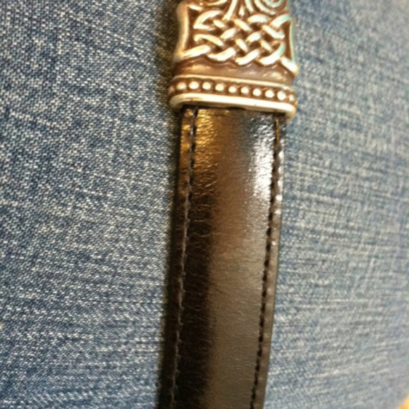 Brighton Belt Reversible Black Brown Leather M  L